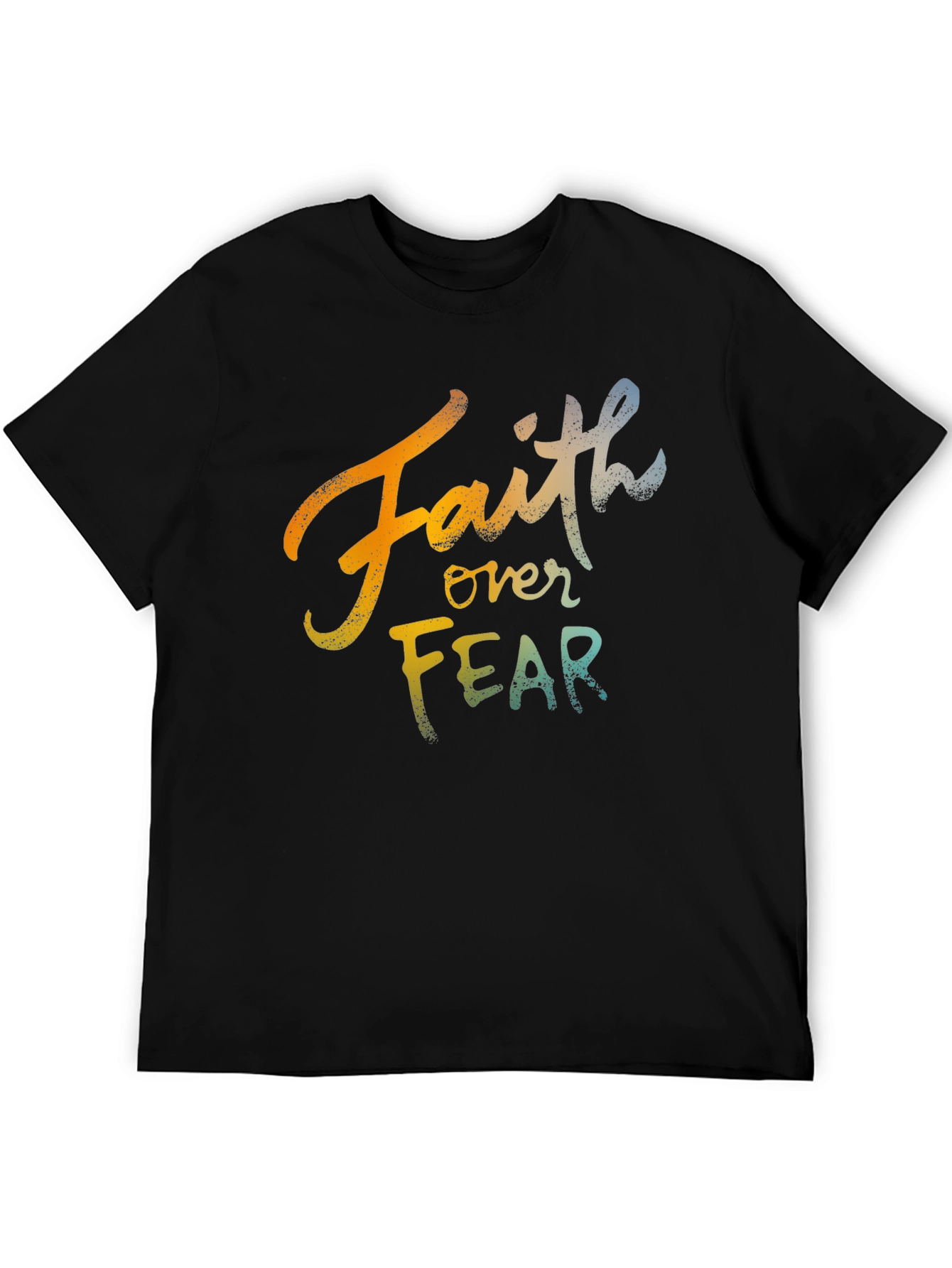 Black Faith Over Fear Graphic T-Shirt view 5