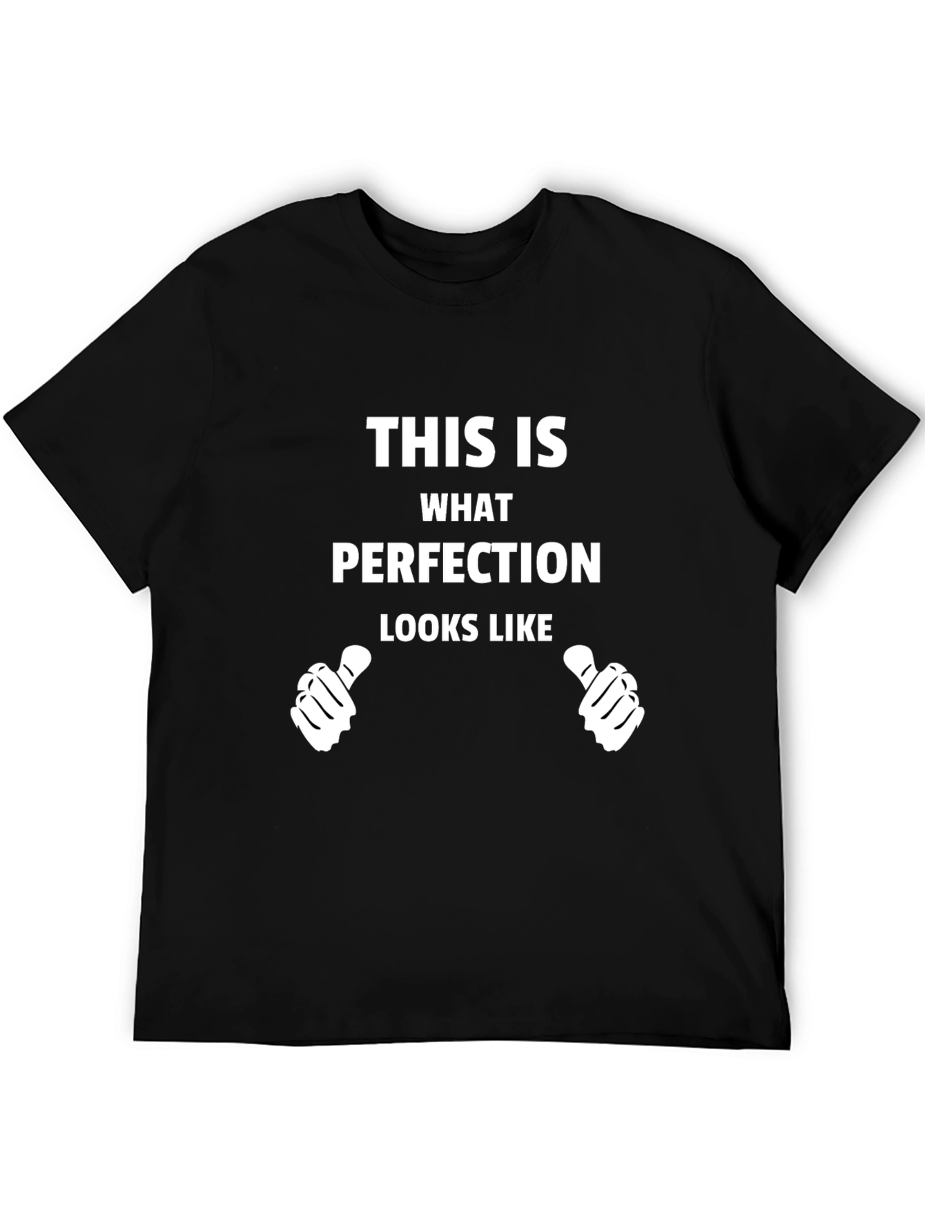 Black Perfection Graphic Tee - Novelty T-Shirt view 5