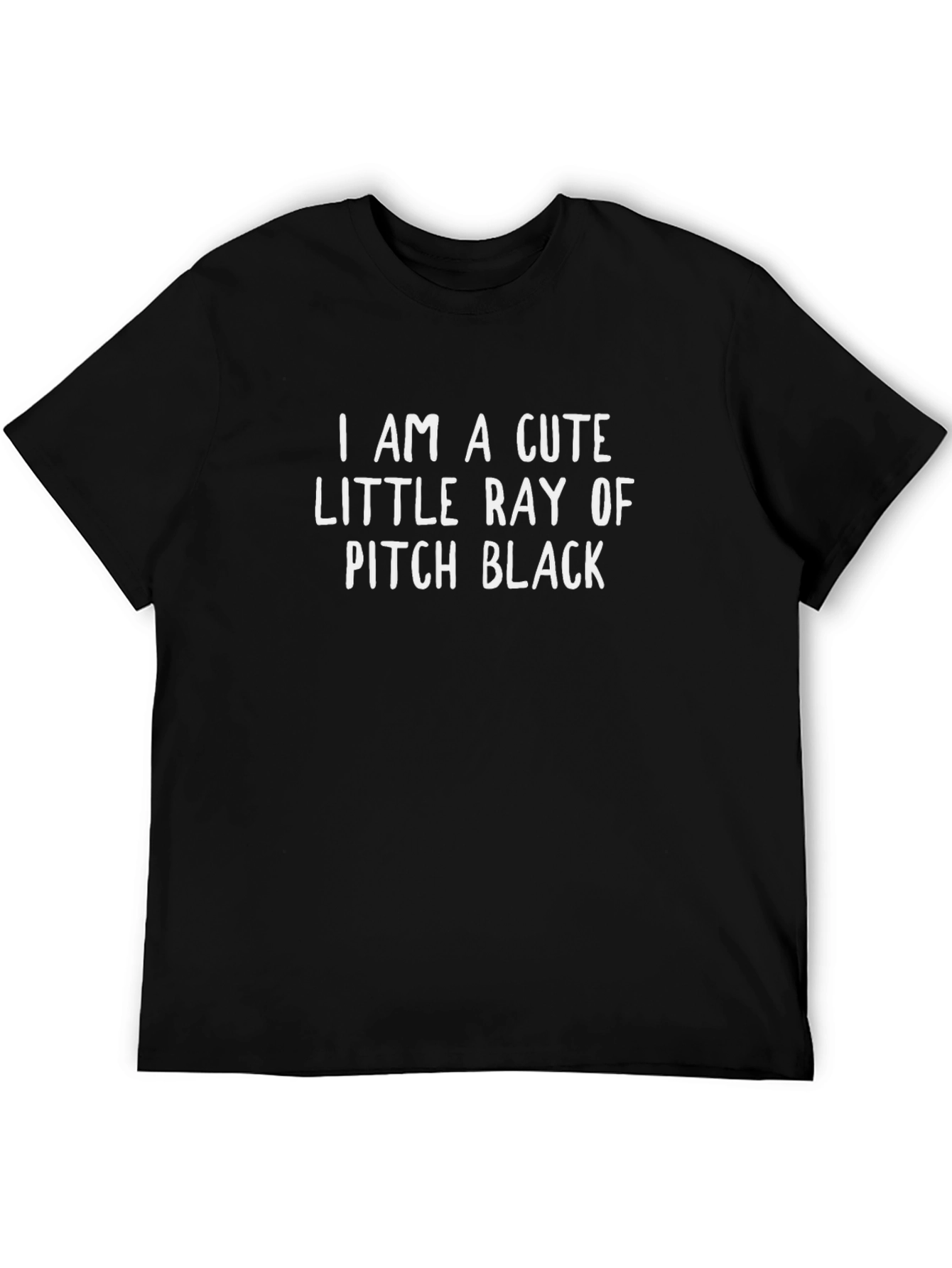 Black Funny 'Cute Little Ray of Pitch Black' Graphic Tee view 5