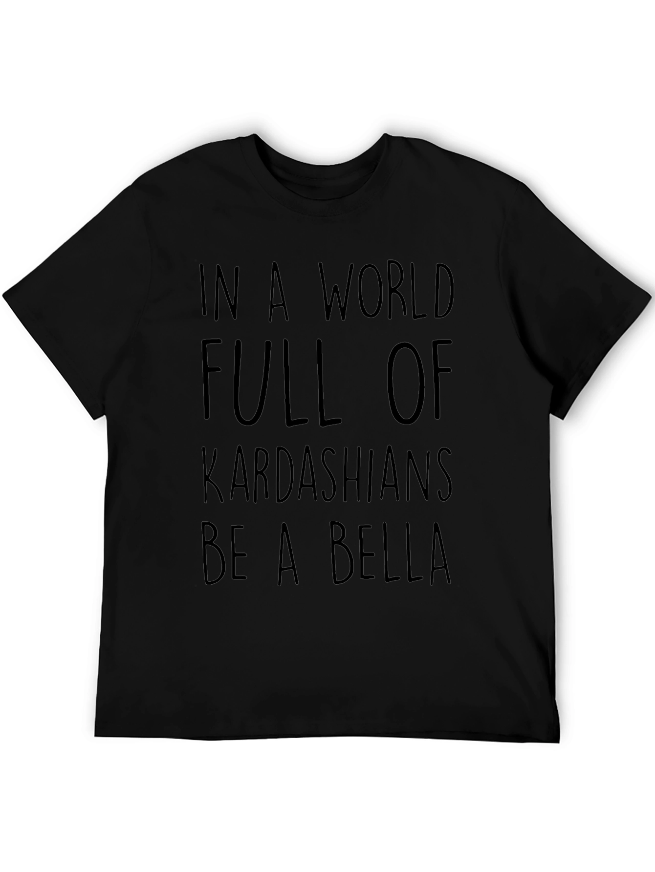 Black Kardashian Bella Graphic Tee - Trendy Slogan T-Shirt view 5