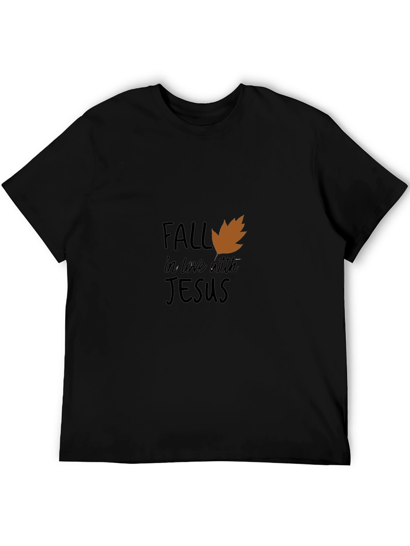 Black Fall In Love With Jesus T-Shirt view 5