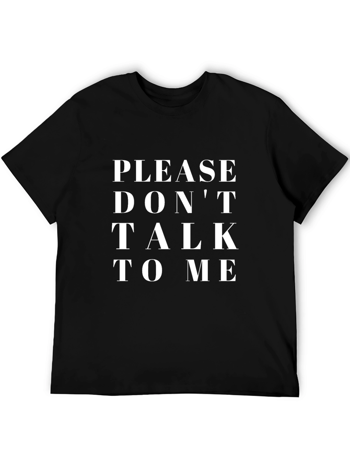 Black Please Don't Talk To Me Graphic Tee view 5