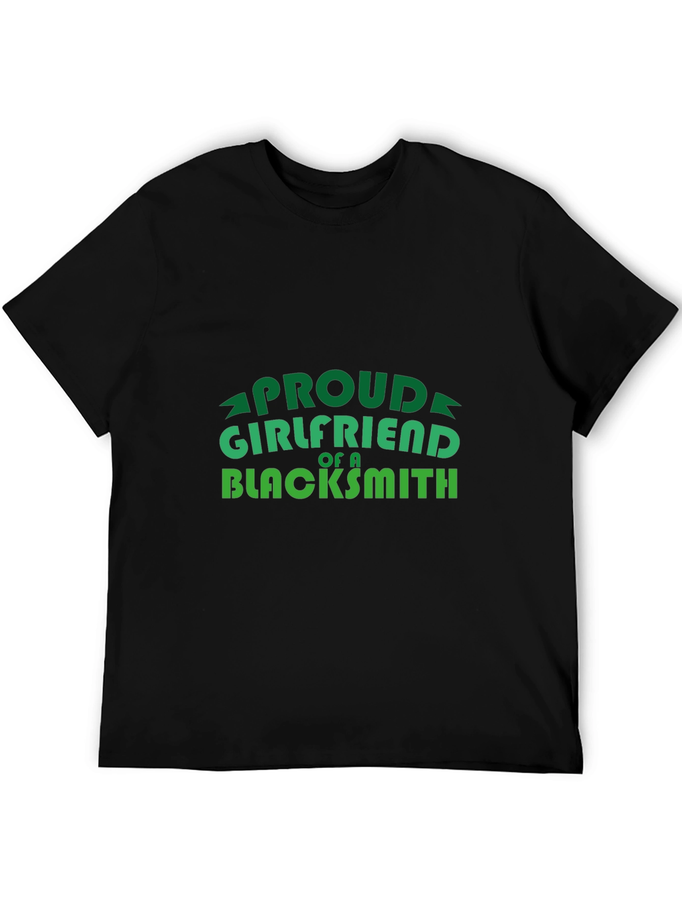 Black Proud Girlfriend of a Blacksmith T-Shirt view 5