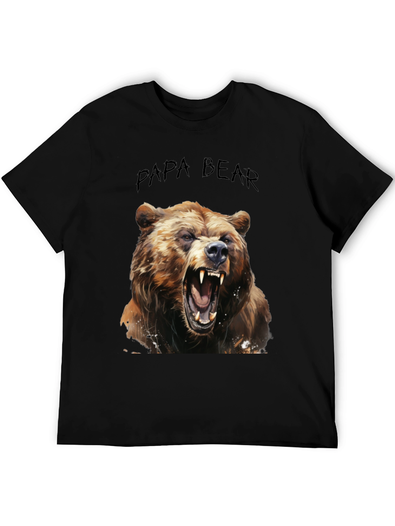 Black Papa Bear Graphic T-Shirt view 5