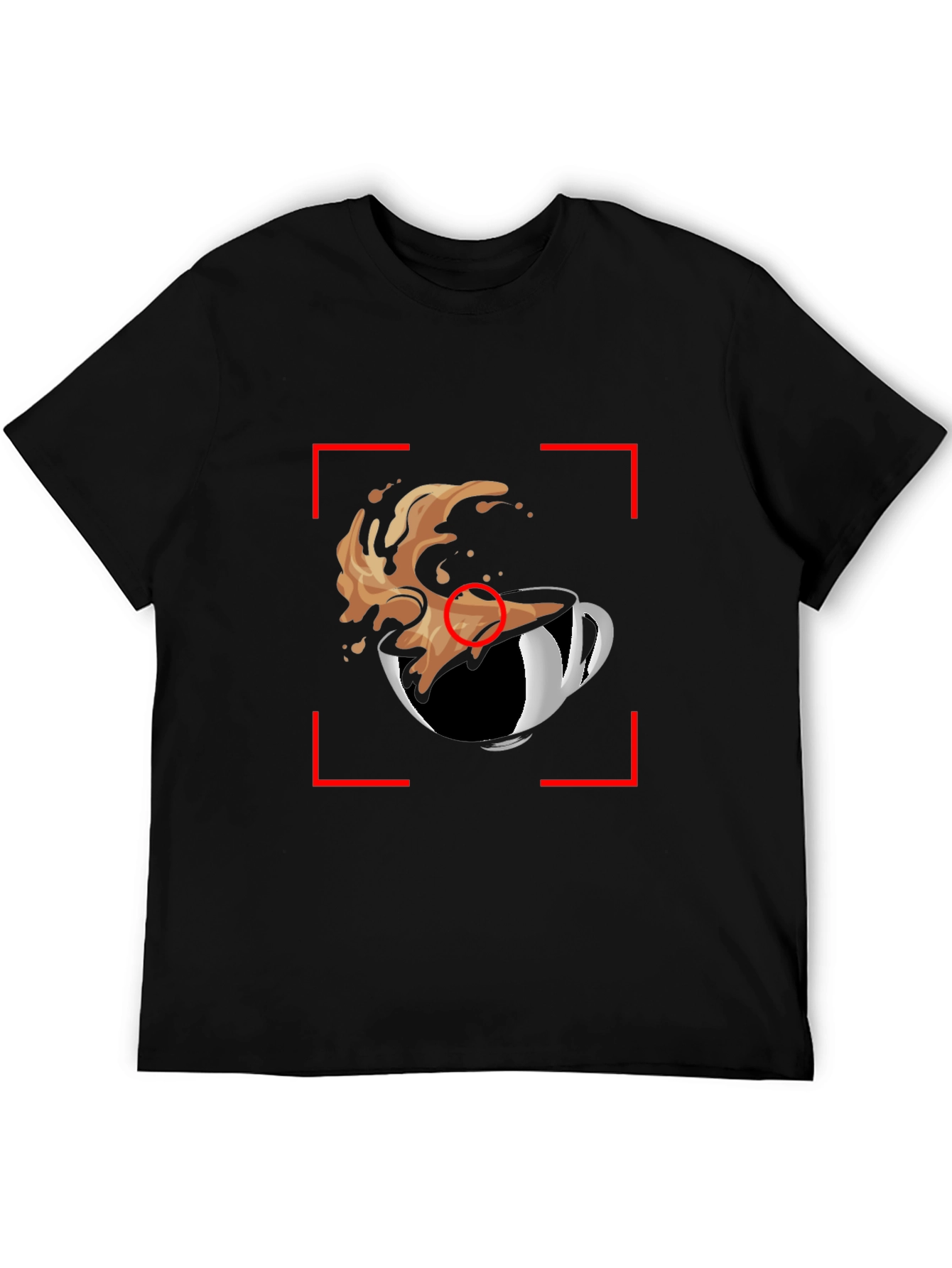 Coffee Splash Graphic Tee - Black T-Shirt - 5