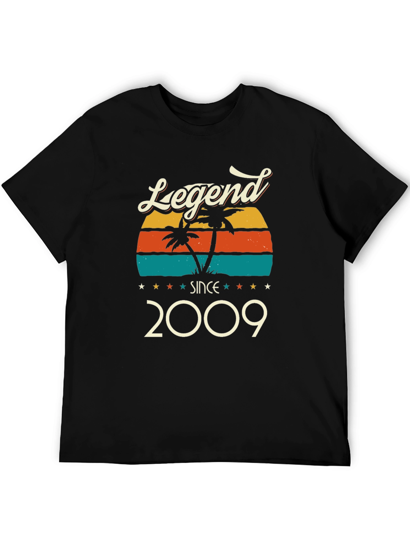Black Legend Since 2009 Retro Graphic T-Shirt view 5