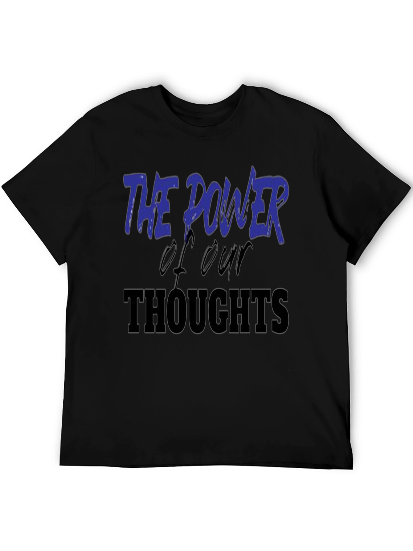 Black Power of Thoughts Graphic Tee - Inspiring Message view 5