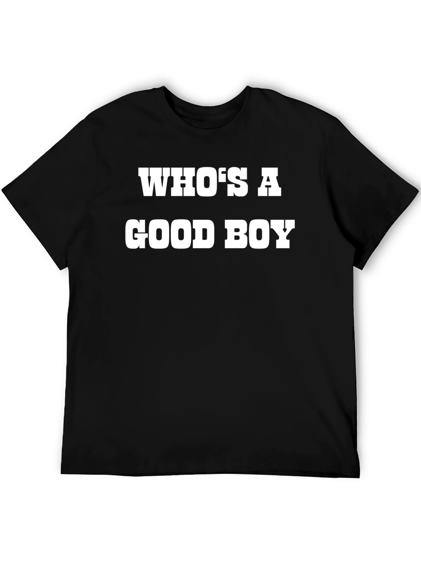 Black Who's a Good Boy? Black Graphic T-Shirt view 5