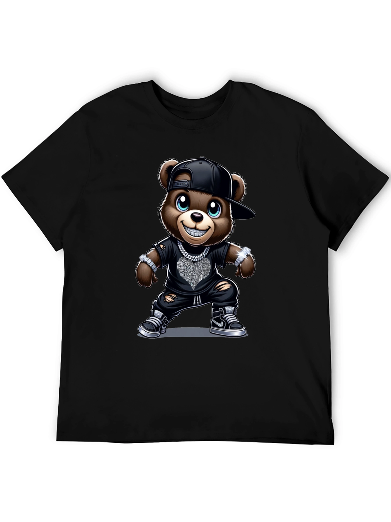 Black Cool Bear T-Shirt - Urban Style view 5