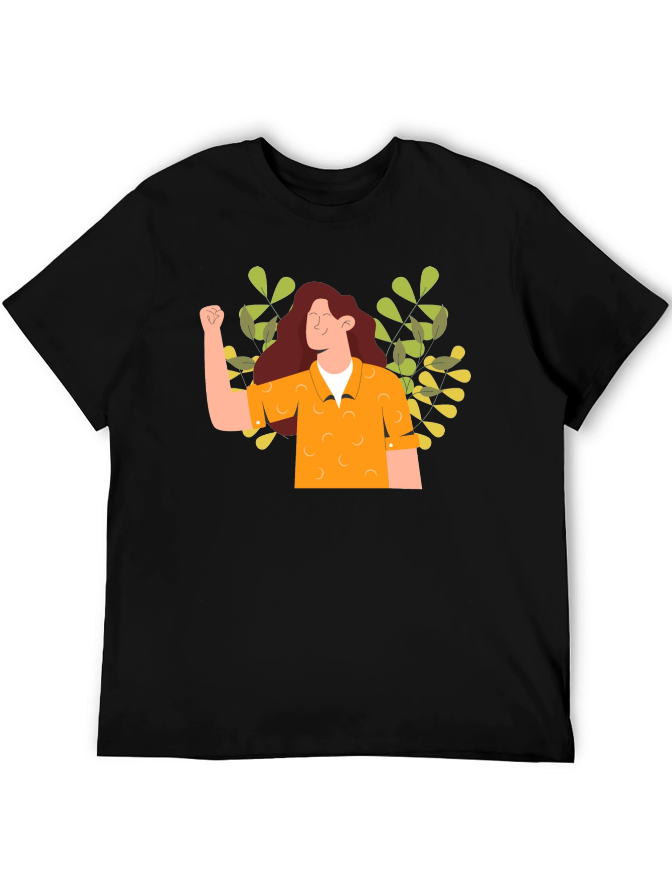Black Empowered Woman Graphic Tee - Black view 5