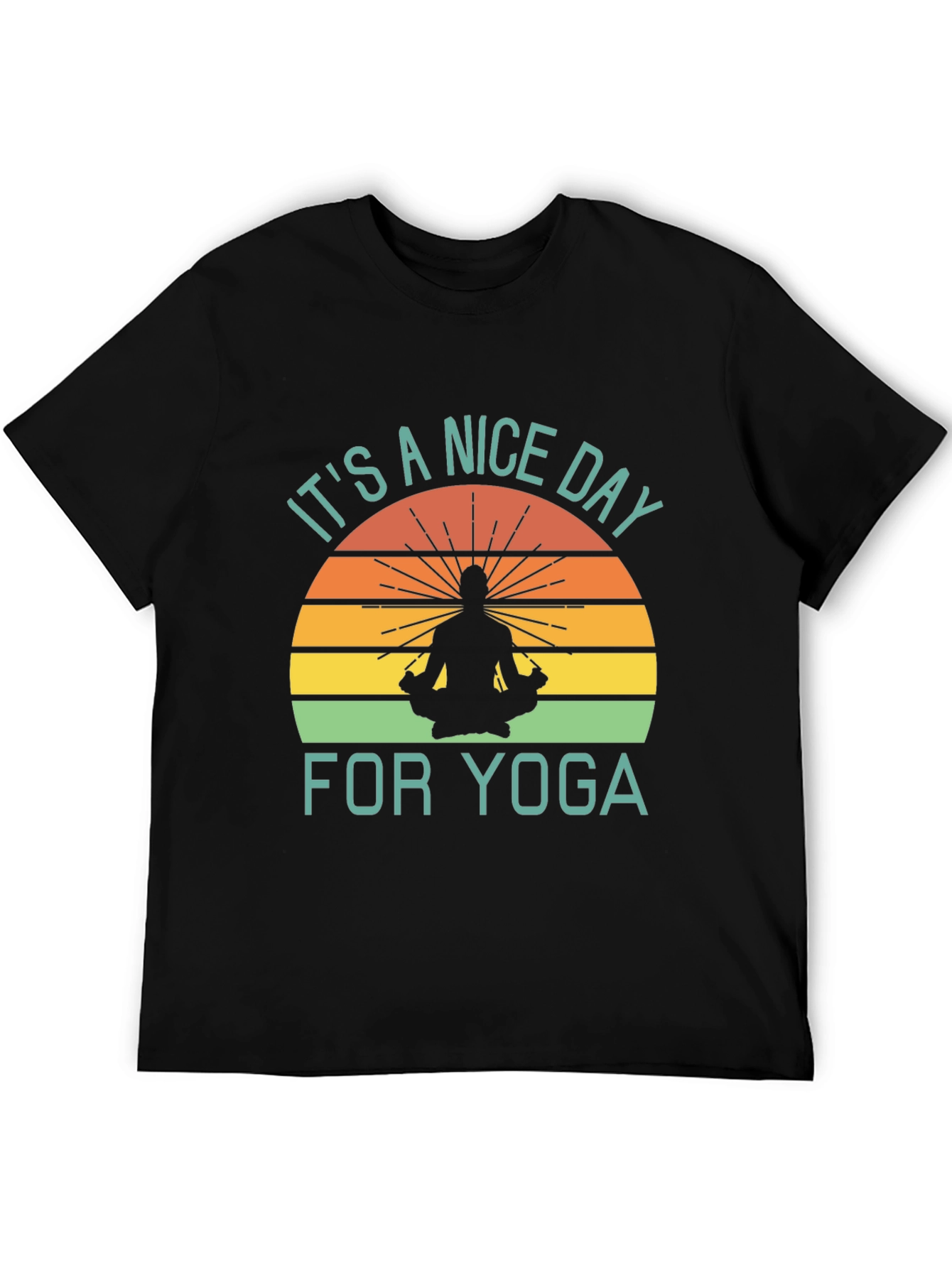 Black Yoga Day T-Shirt view 5