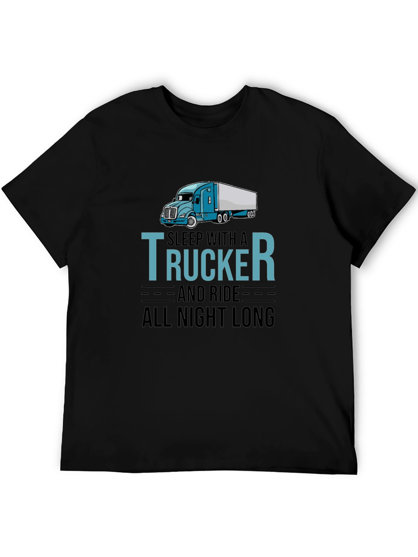 Black Sleep With A Trucker T-Shirt - Trucker Apparel view 5
