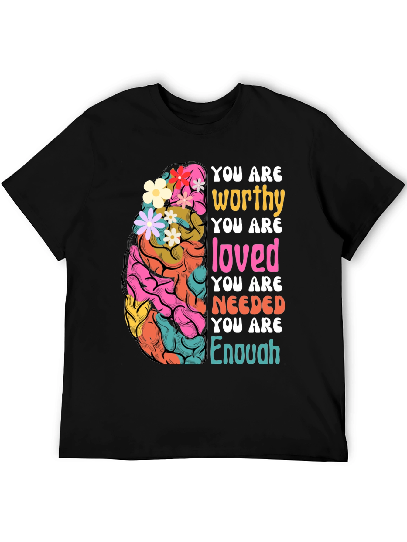 Black You Are Enough Graphic Tee view 5