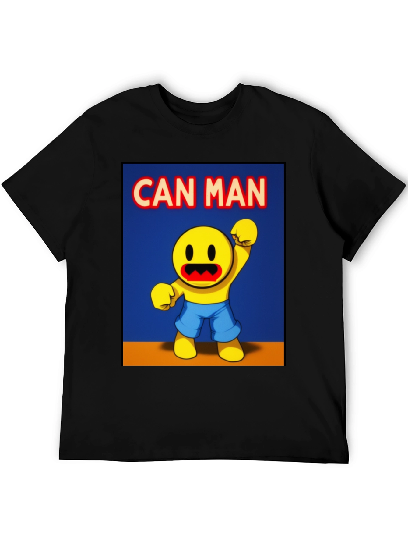 Black Can Man Graphic Tee - Black Cotton Blend view 5