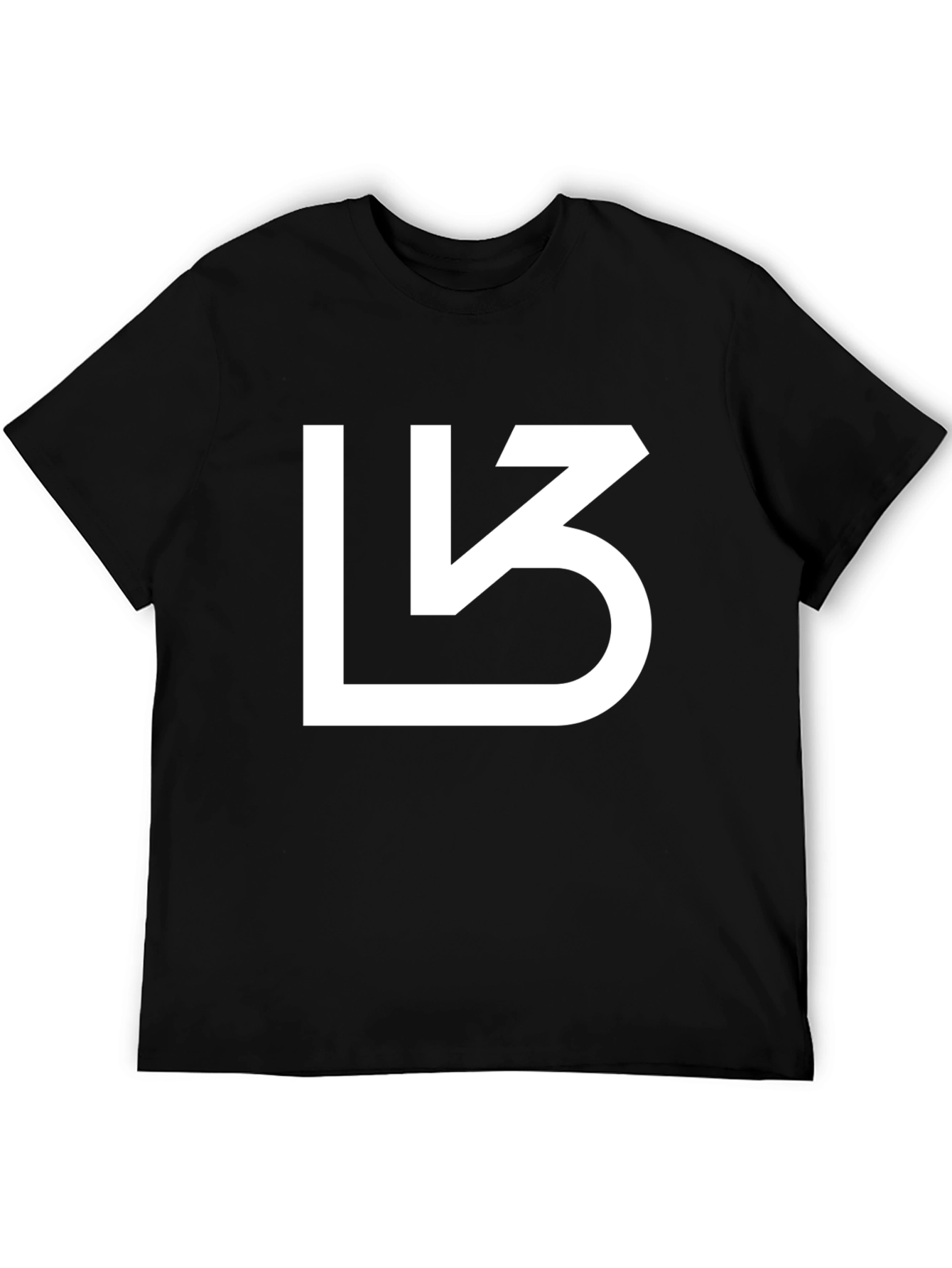 Black Abstract Logo Black T-Shirt, Casual Wear view 5