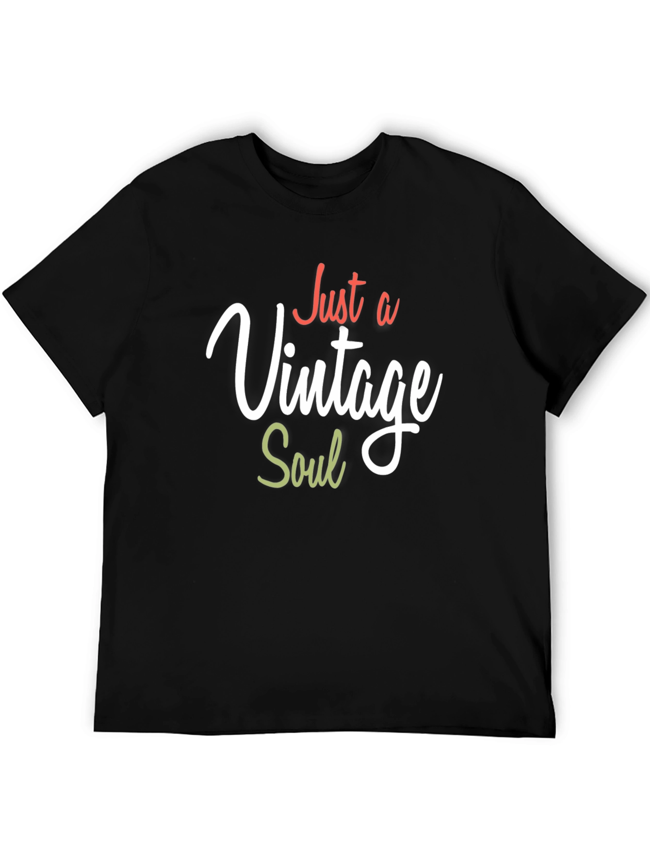 Black Just A Vintage Soul Graphic T-Shirt view 5