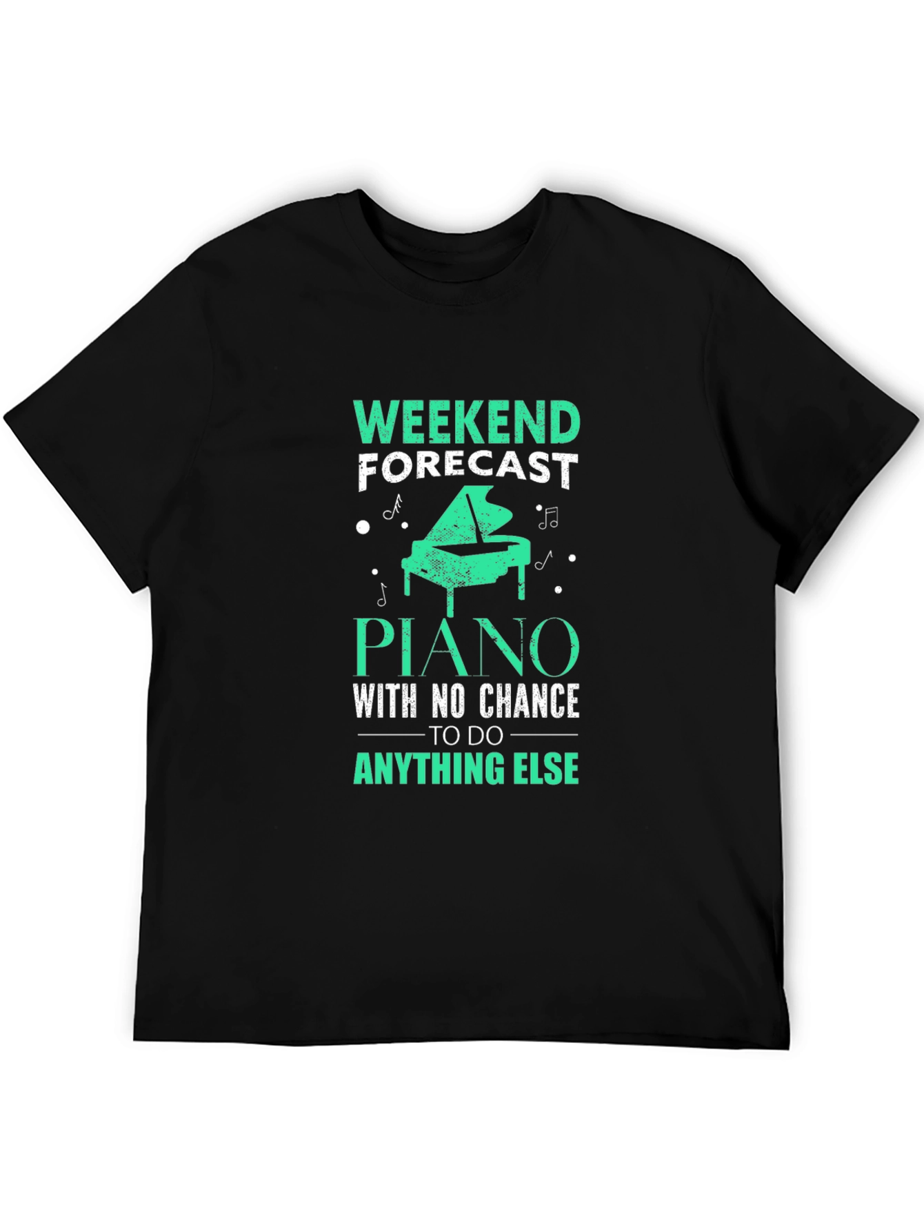 Black Weekend Forecast Piano T-Shirt - Music Lover Gift view 5