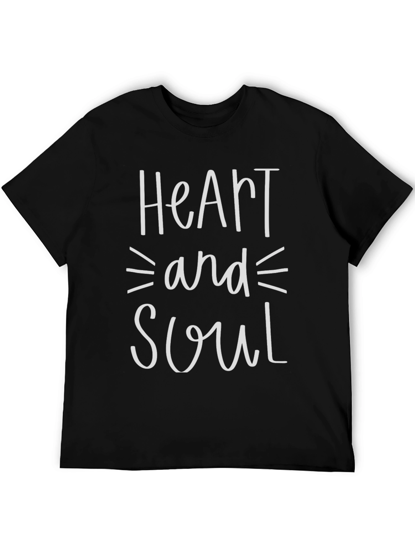 Black Heart and Soul Graphic Tee - Stylish Unisex T-Shirt view 5