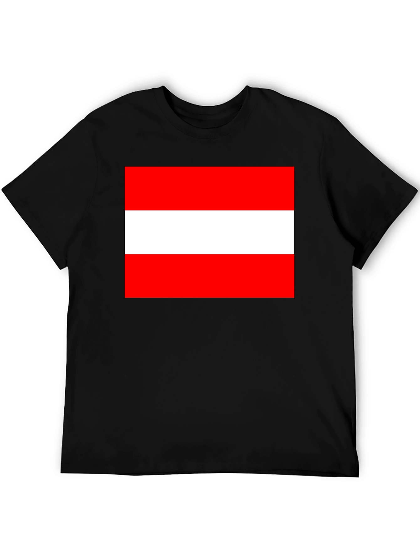Austria Flag T-Shirt - Black Cotton Tee - 5