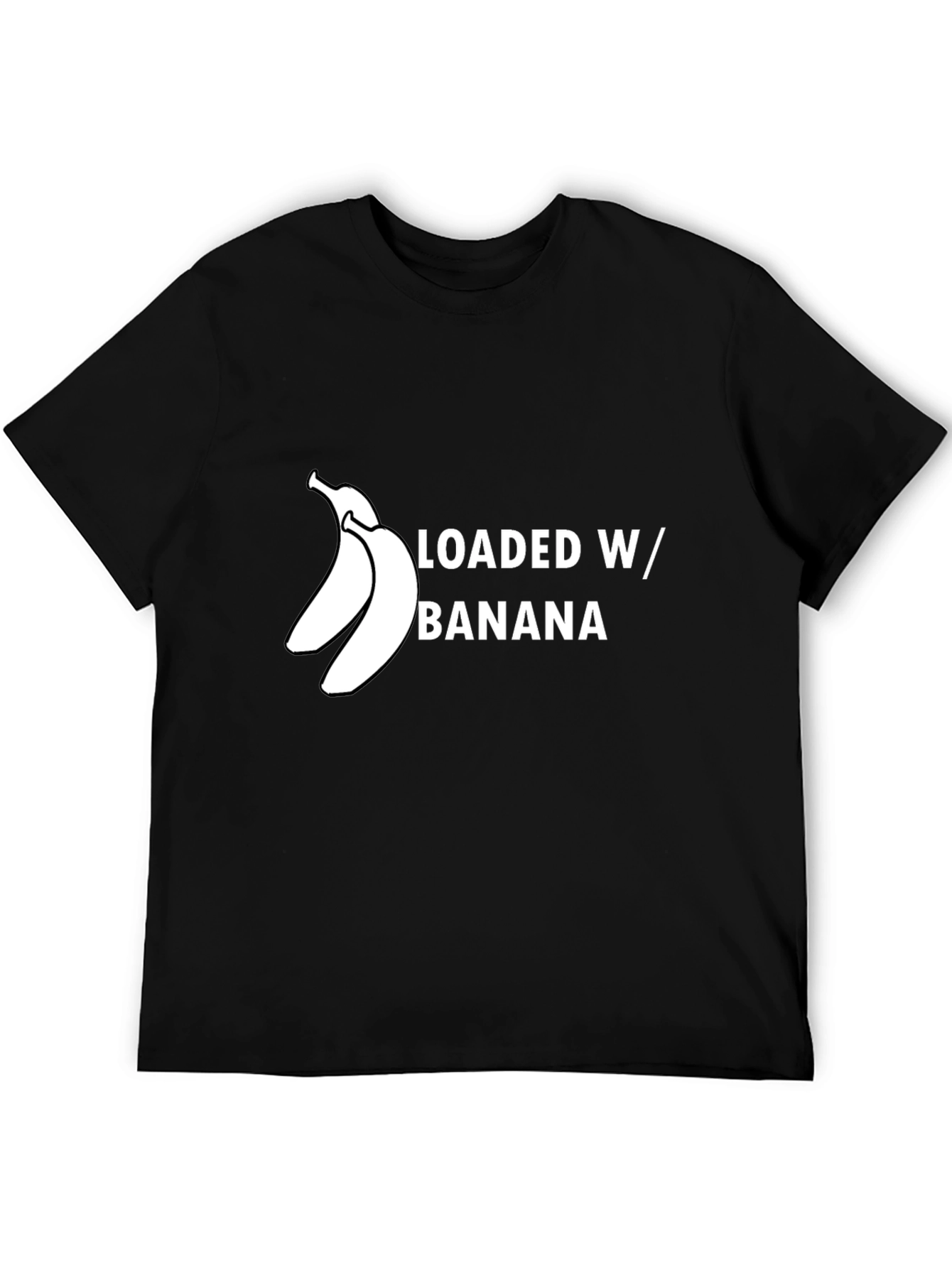 Black Loaded W/ Banana Graphic Tee - Unisex Black T-Shirt view 5