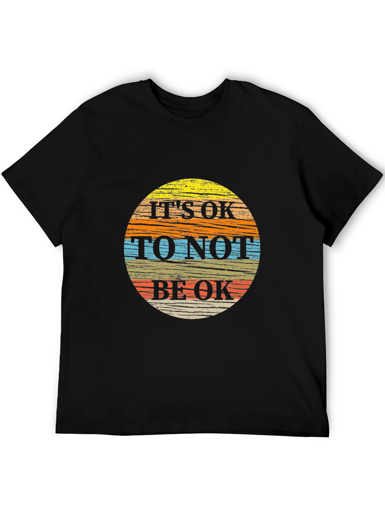 Black It's OK To Not Be OK T-Shirt - Black view 5