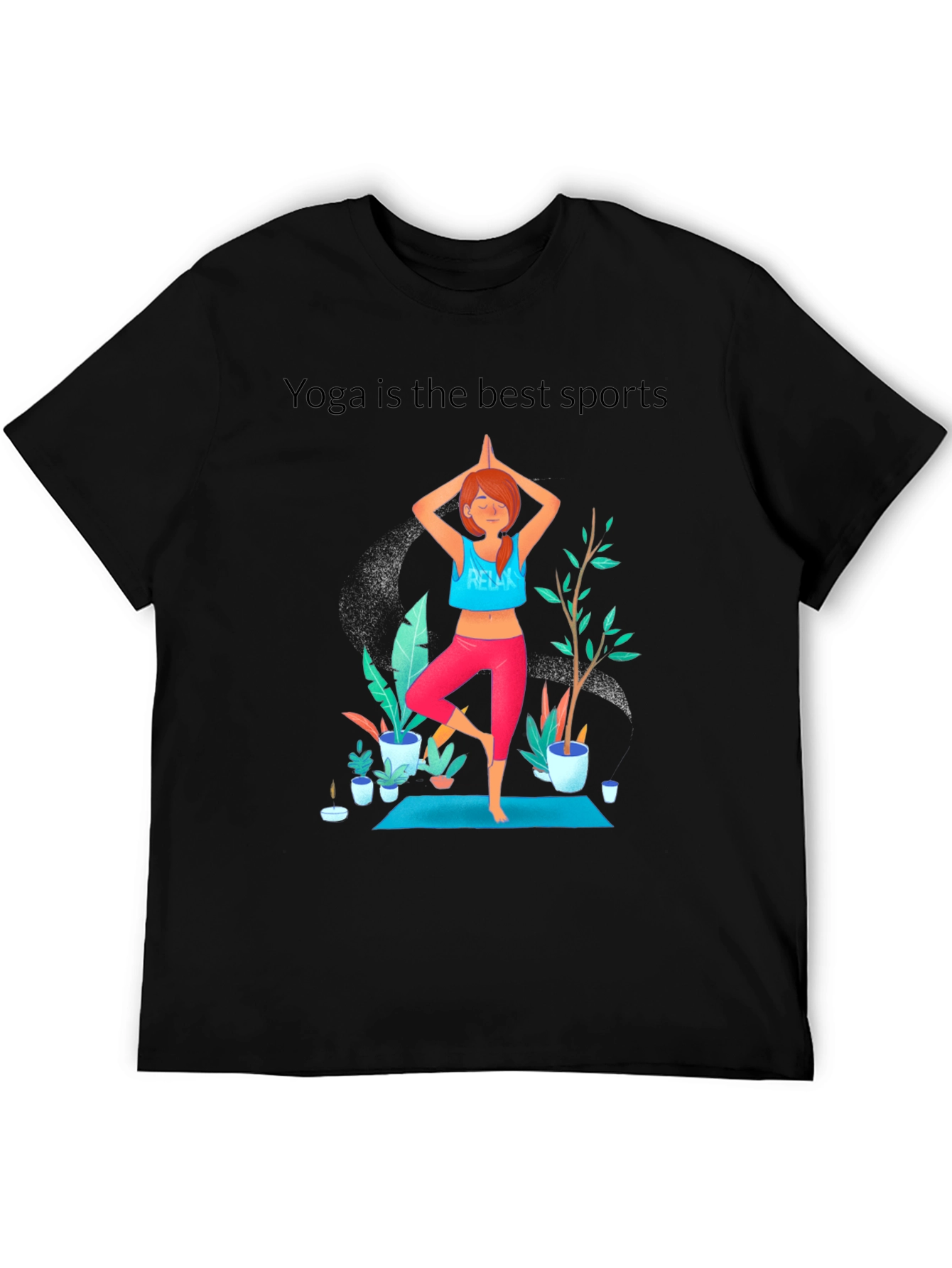 Black Yoga is the best Sports Unisex T-Shirt view 5