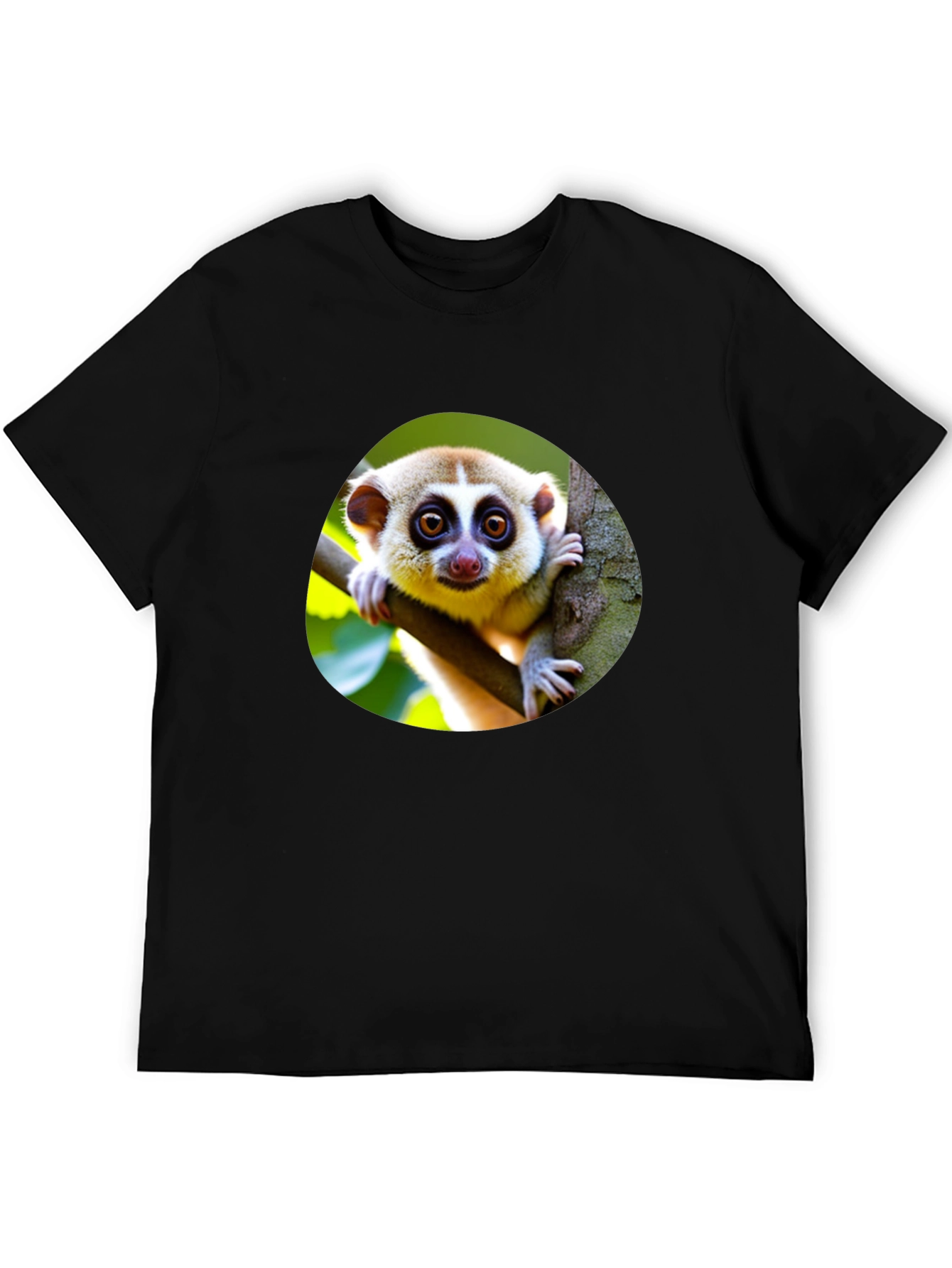 Black Cute Loris T-Shirt - Unique Animal Design view 5