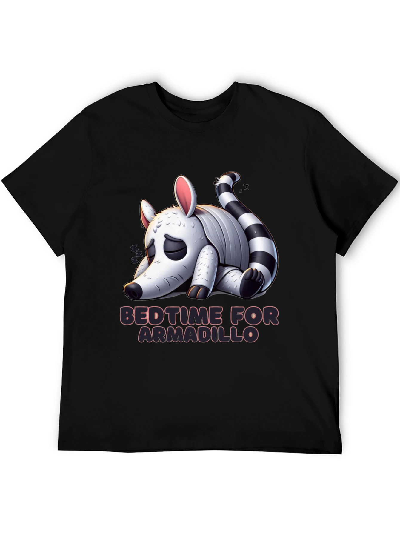 Black Bedtime for Armadillo Graphic Tee - Black view 5