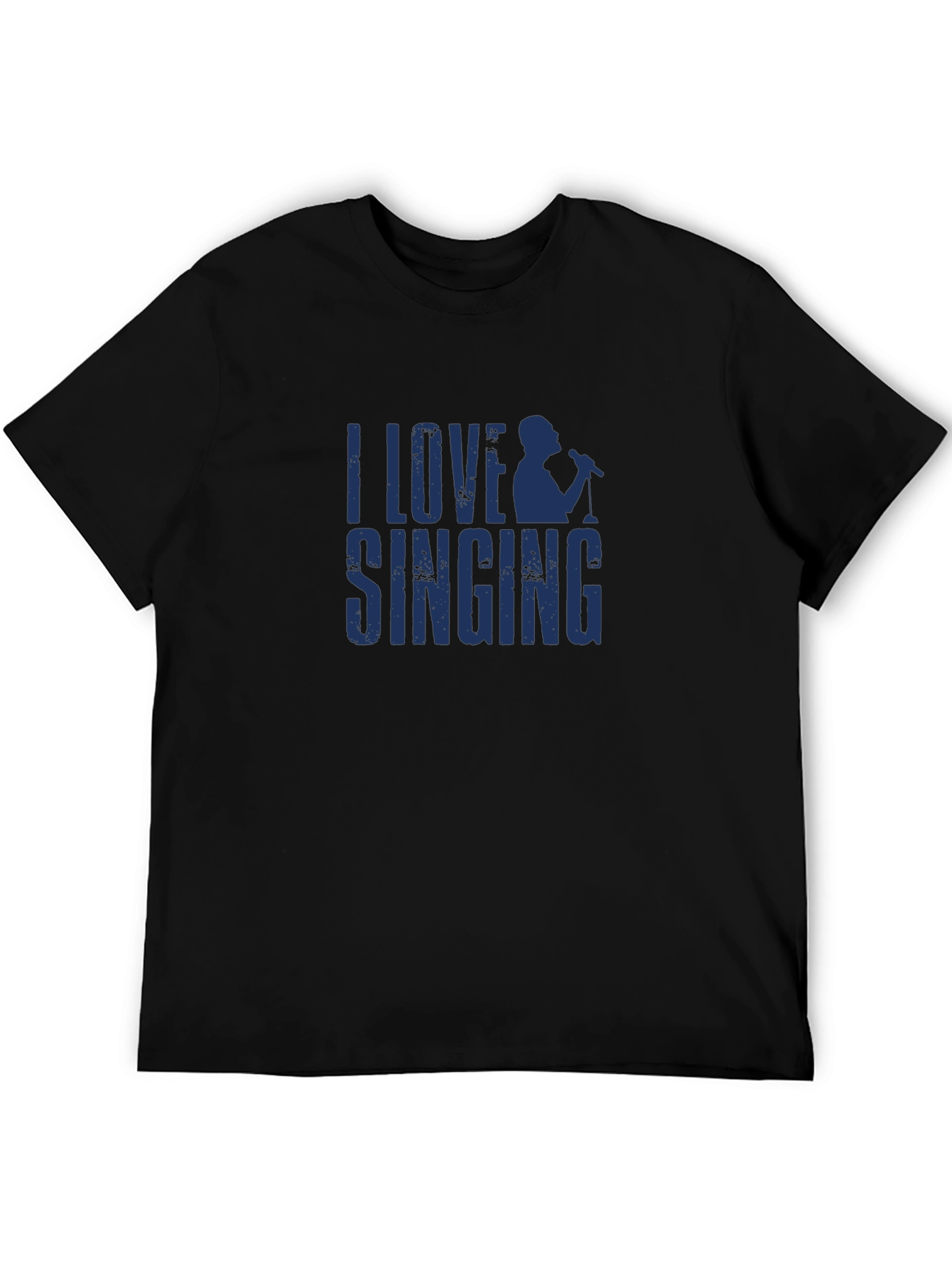 Black I Love Singing Graphic T-Shirt view 5