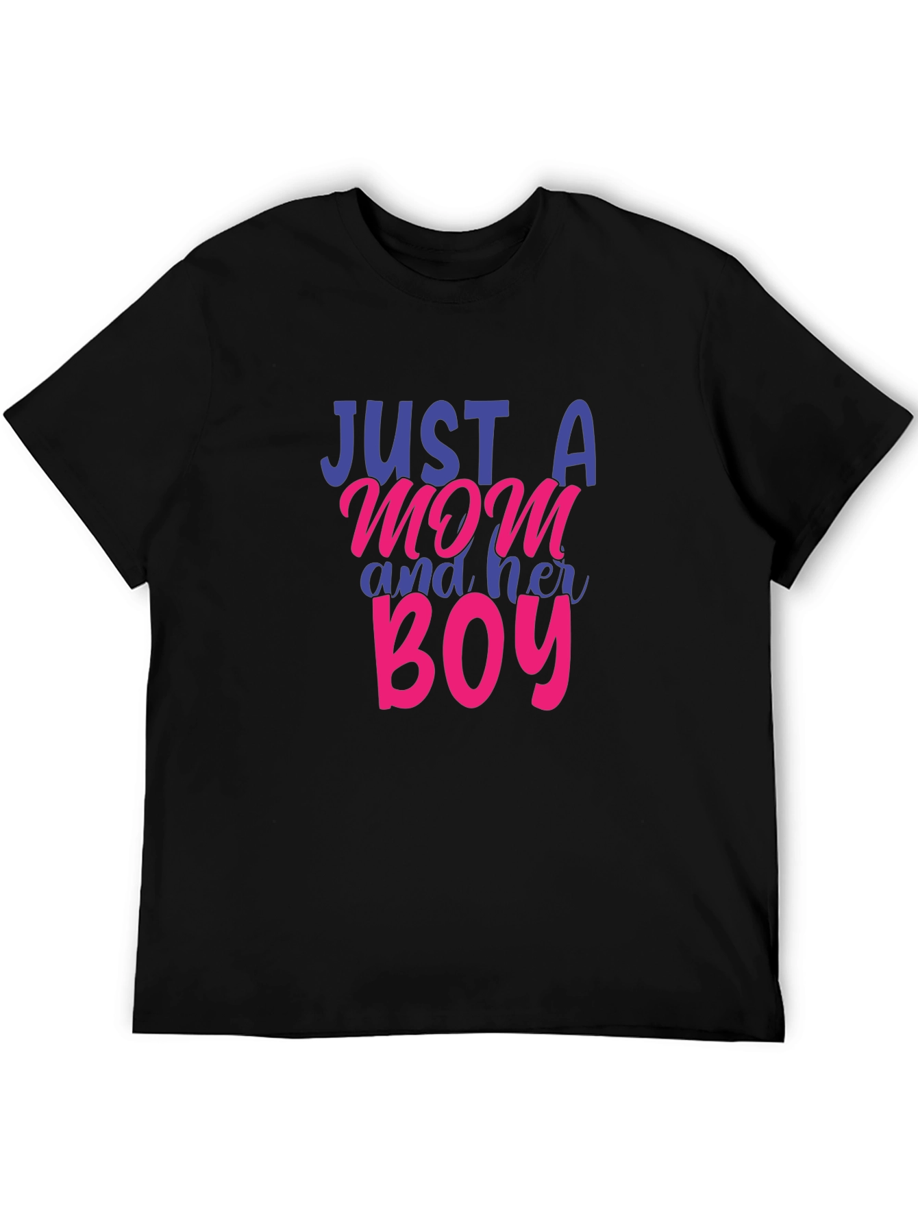 Black Just a Mom and Her Boy T-Shirt view 5