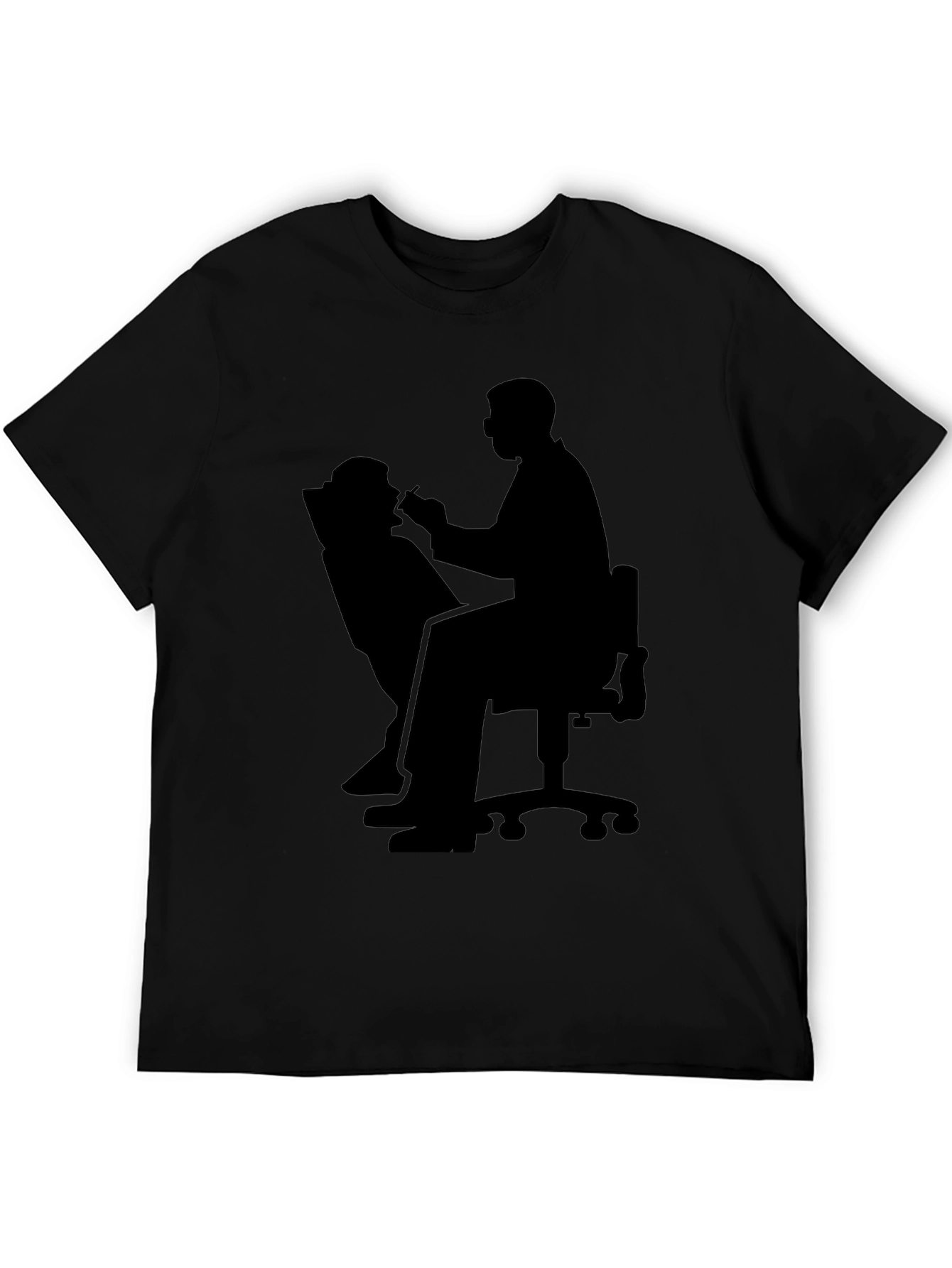 Black Dentist Silhouette Graphic T-Shirt view 5