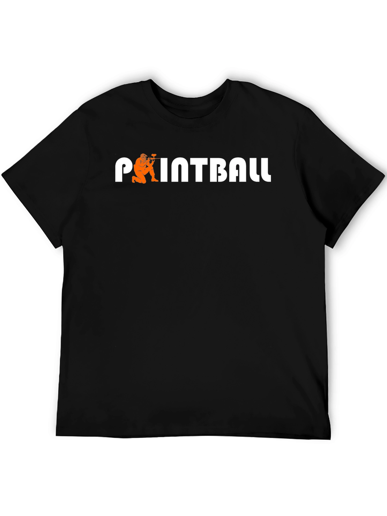 Black Paintball Graphic T-Shirt - Black Cotton Tee view 5