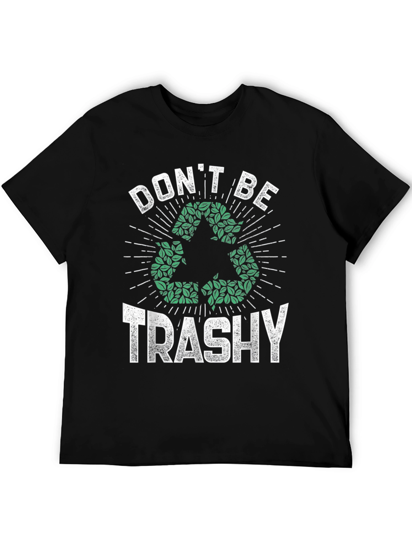 Black Eco-Friendly 'Don't Be Trashy' Graphic Tee view 5
