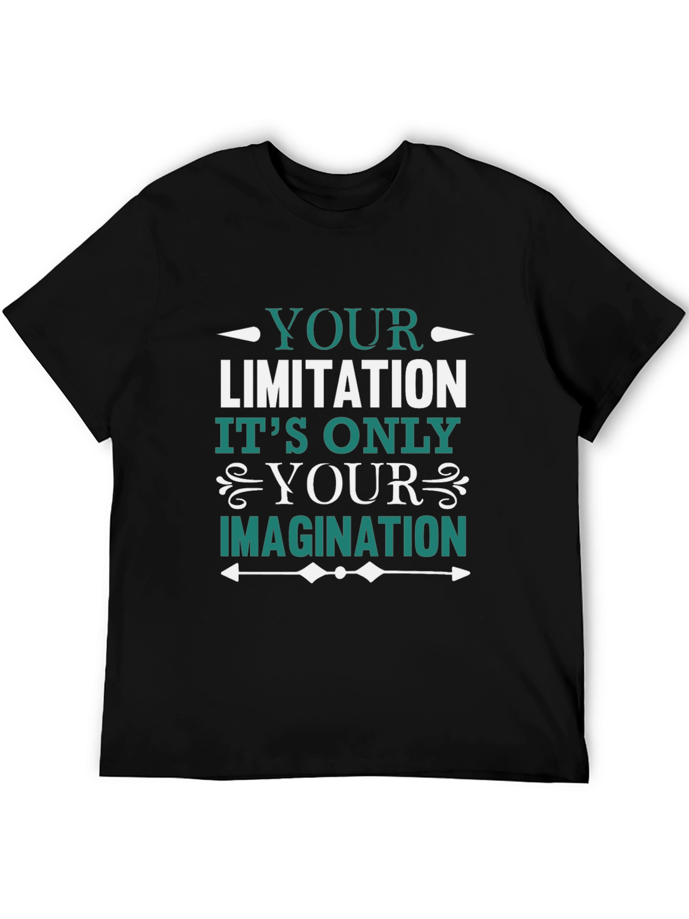 Black Motivational Graphic Tee - Imagination Quote view 5