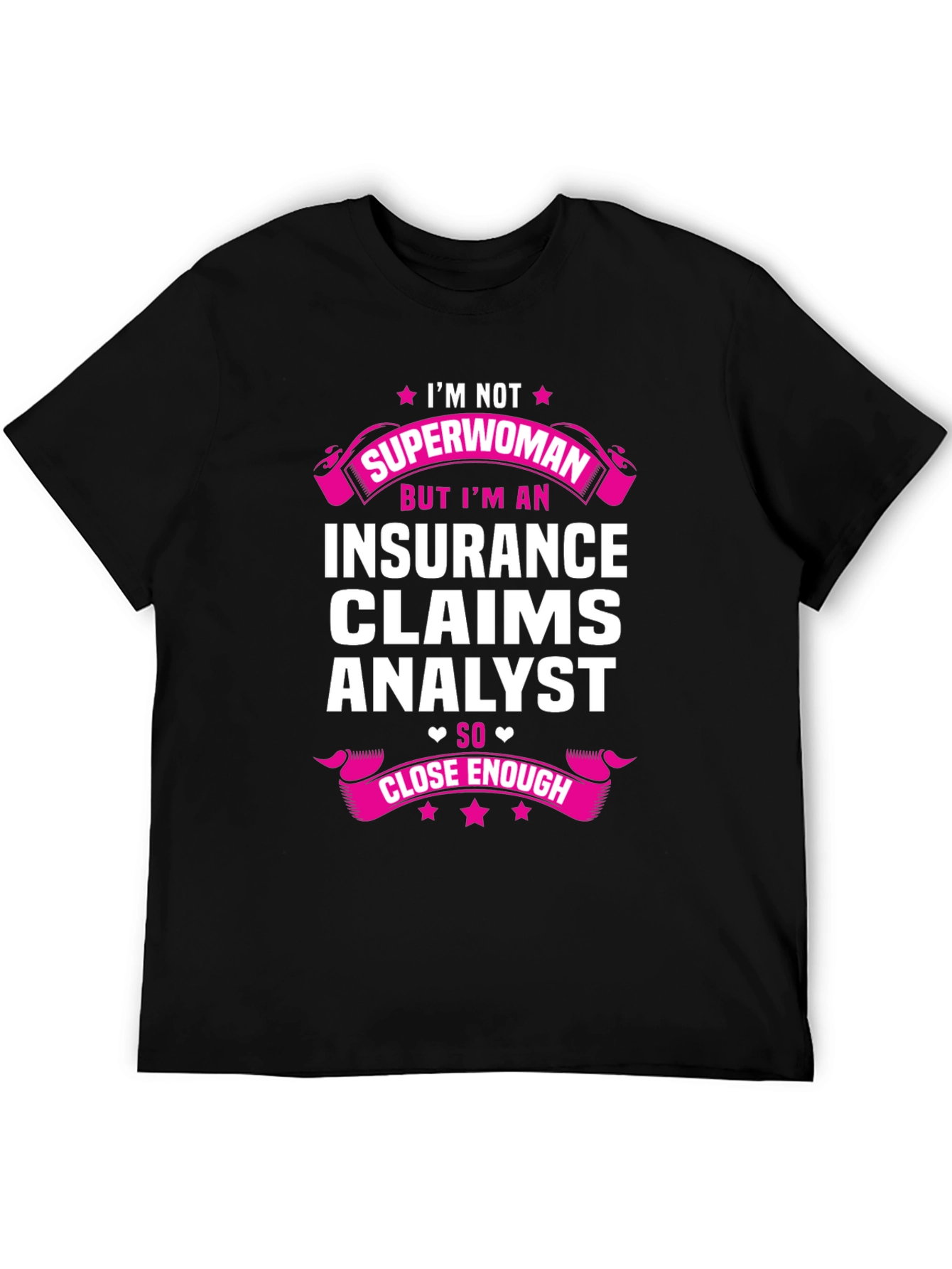 Black Insurance Claims Analyst T-Shirt view 5