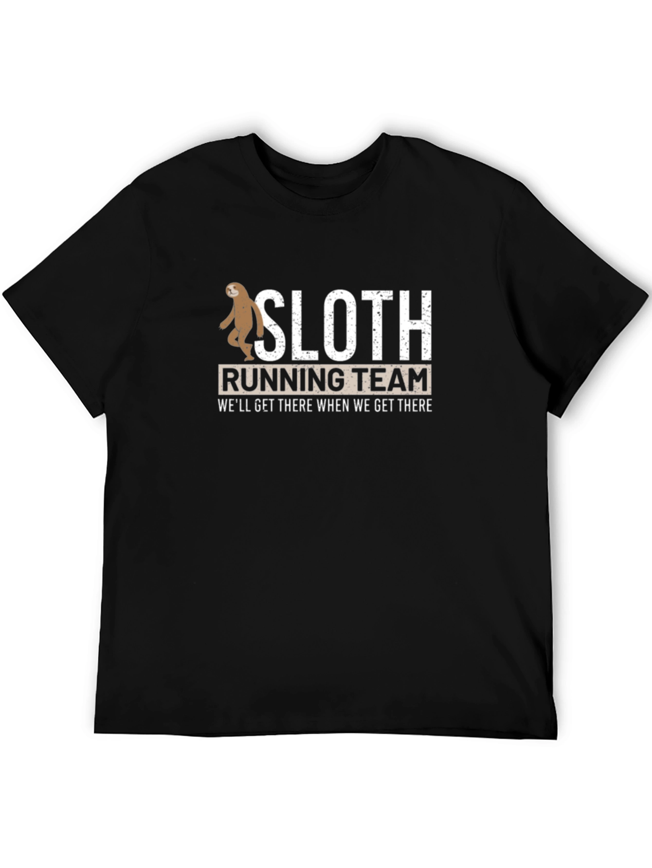 Black Sloth Running Team T-Shirt - We'll Get There view 5