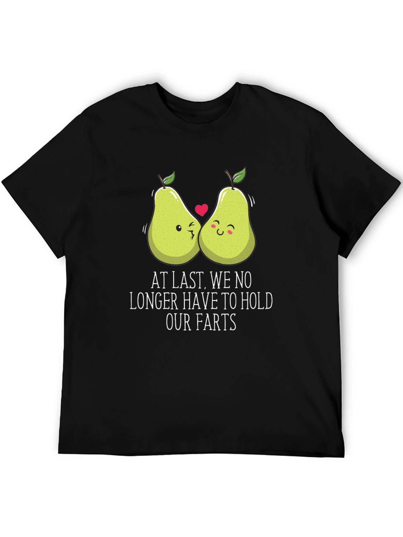 Black Funny Pear Pun T-Shirt - At Last, No Holding Back! view 5