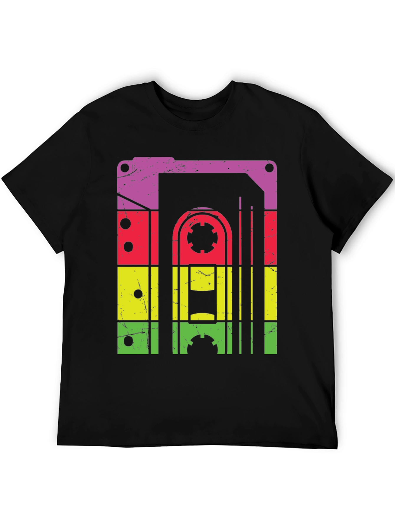 Black Retro Cassette Tape T-Shirt - Vintage Music Lover Tee view 5