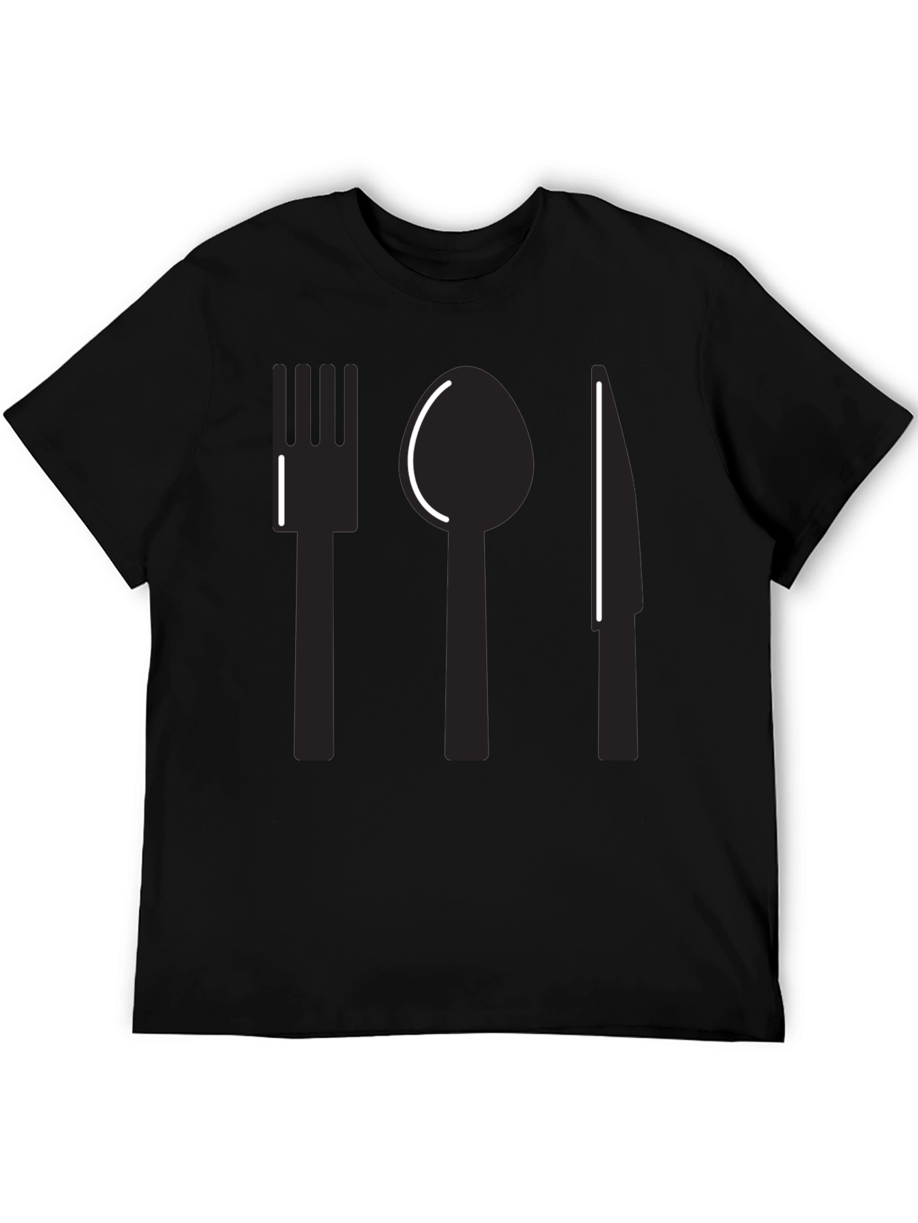 Cutlery Graphic Tee - Minimalist Chef T-Shirt - 5