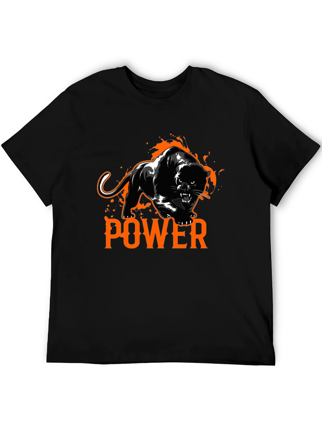 Black Power Panther Graphic Tee - Black T-Shirt view 5