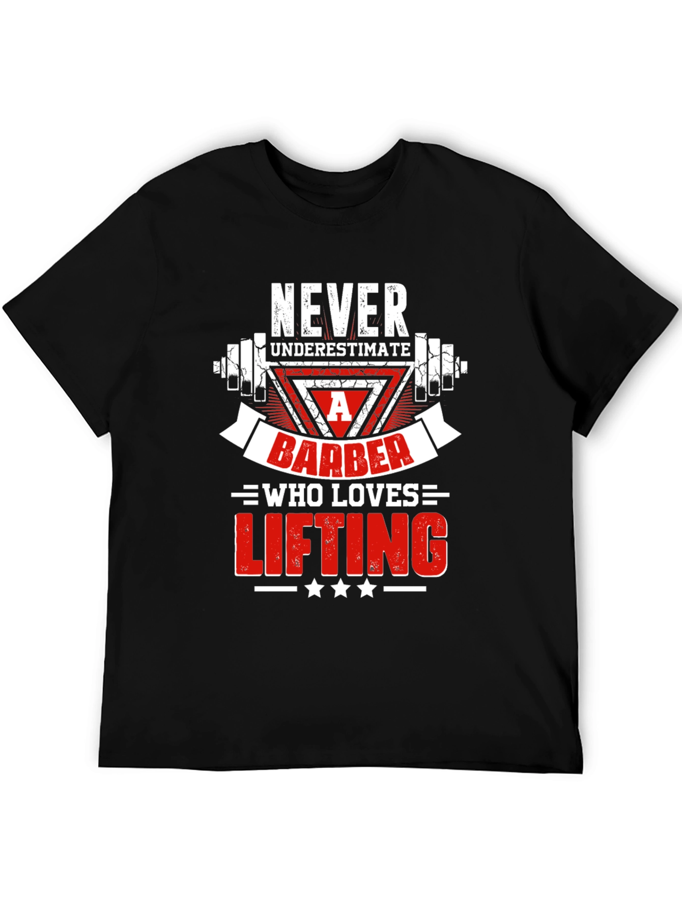 Black Barber Who Loves Lifting T-Shirt view 5