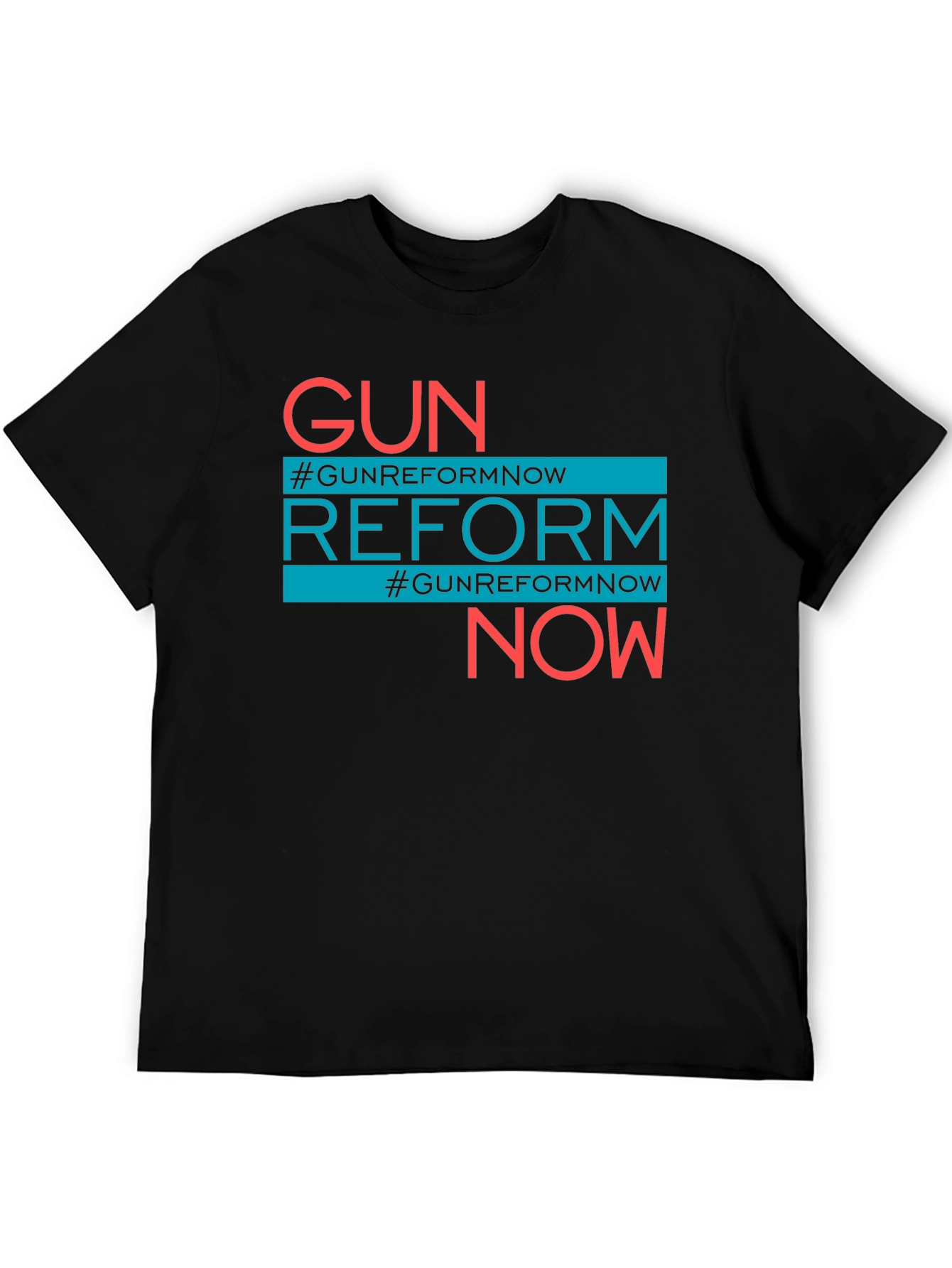 Black Gun Reform Now Graphic T-Shirt view 5