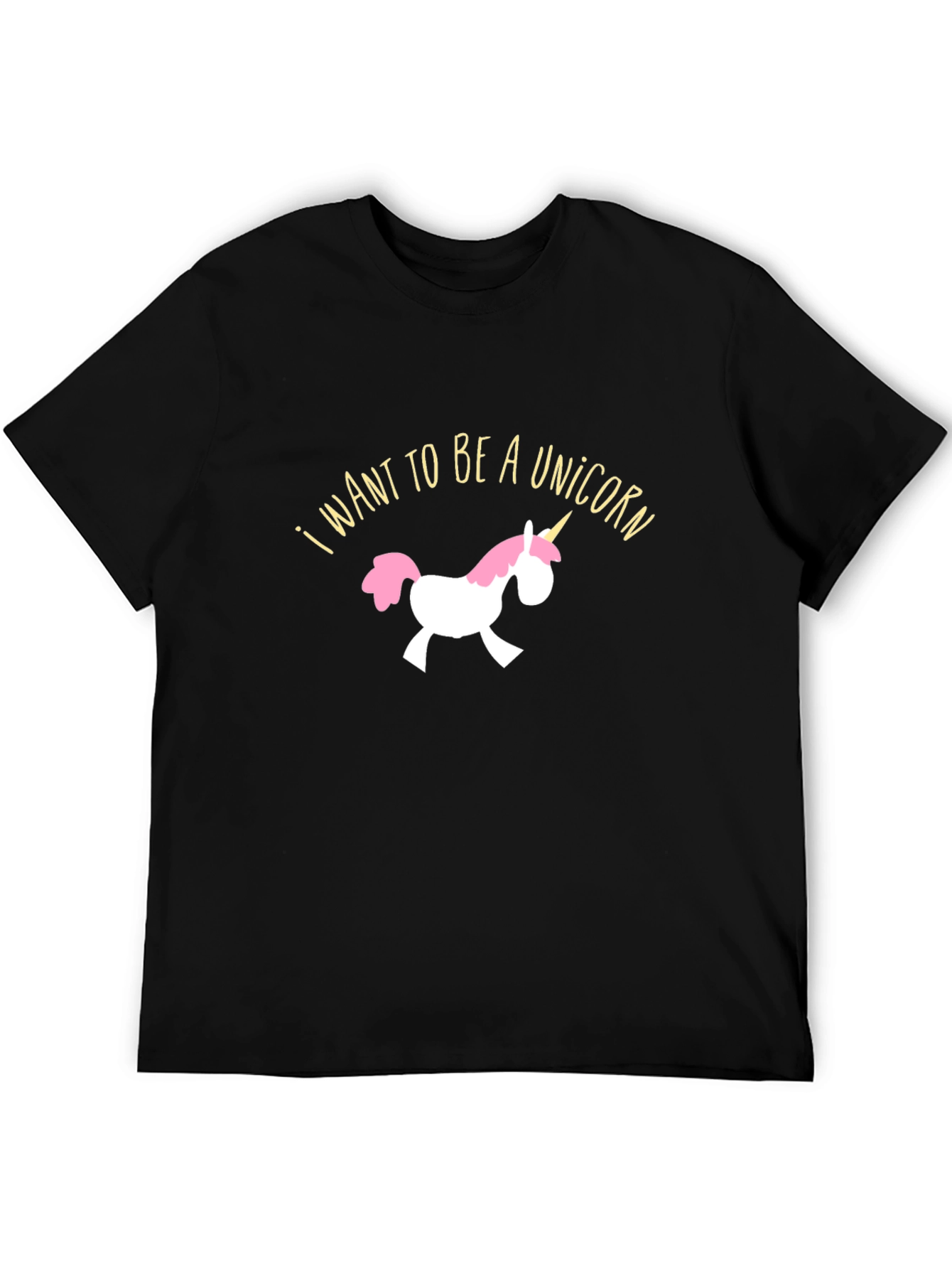 Black I Want To Be A Unicorn Graphic Tee view 5