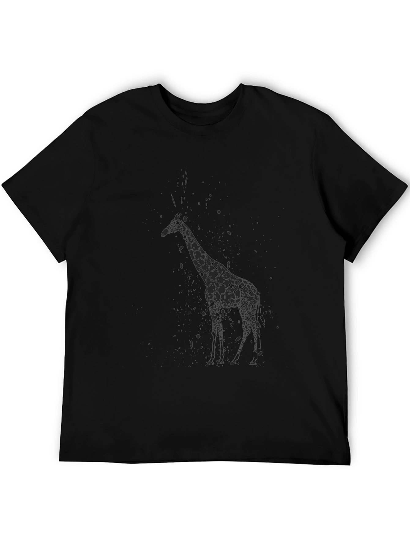 Black Black Giraffe Graphic T-Shirt - Men's Style view 5