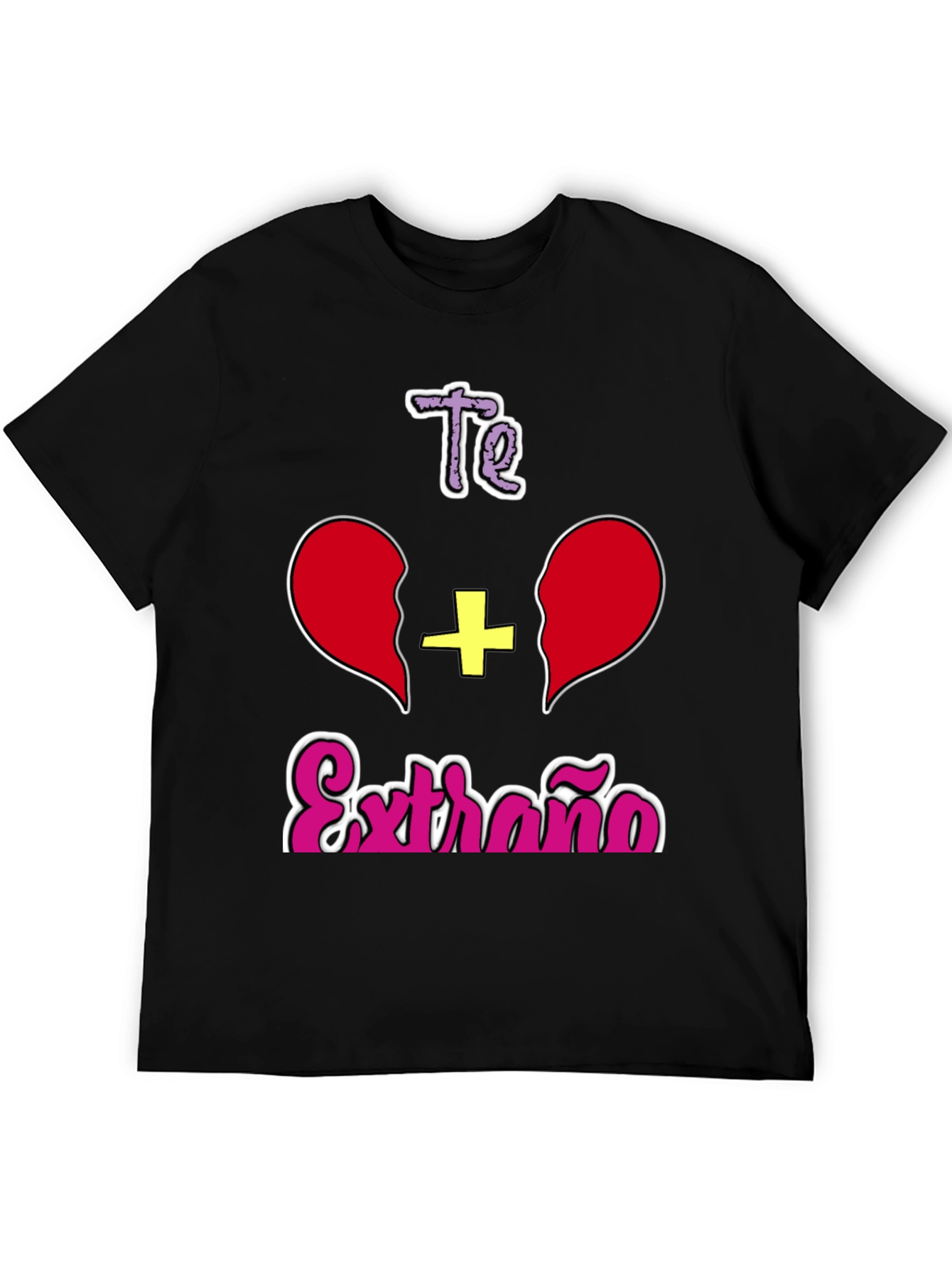 Black Te Extrano T-Shirt Black Graphic Tee view 5