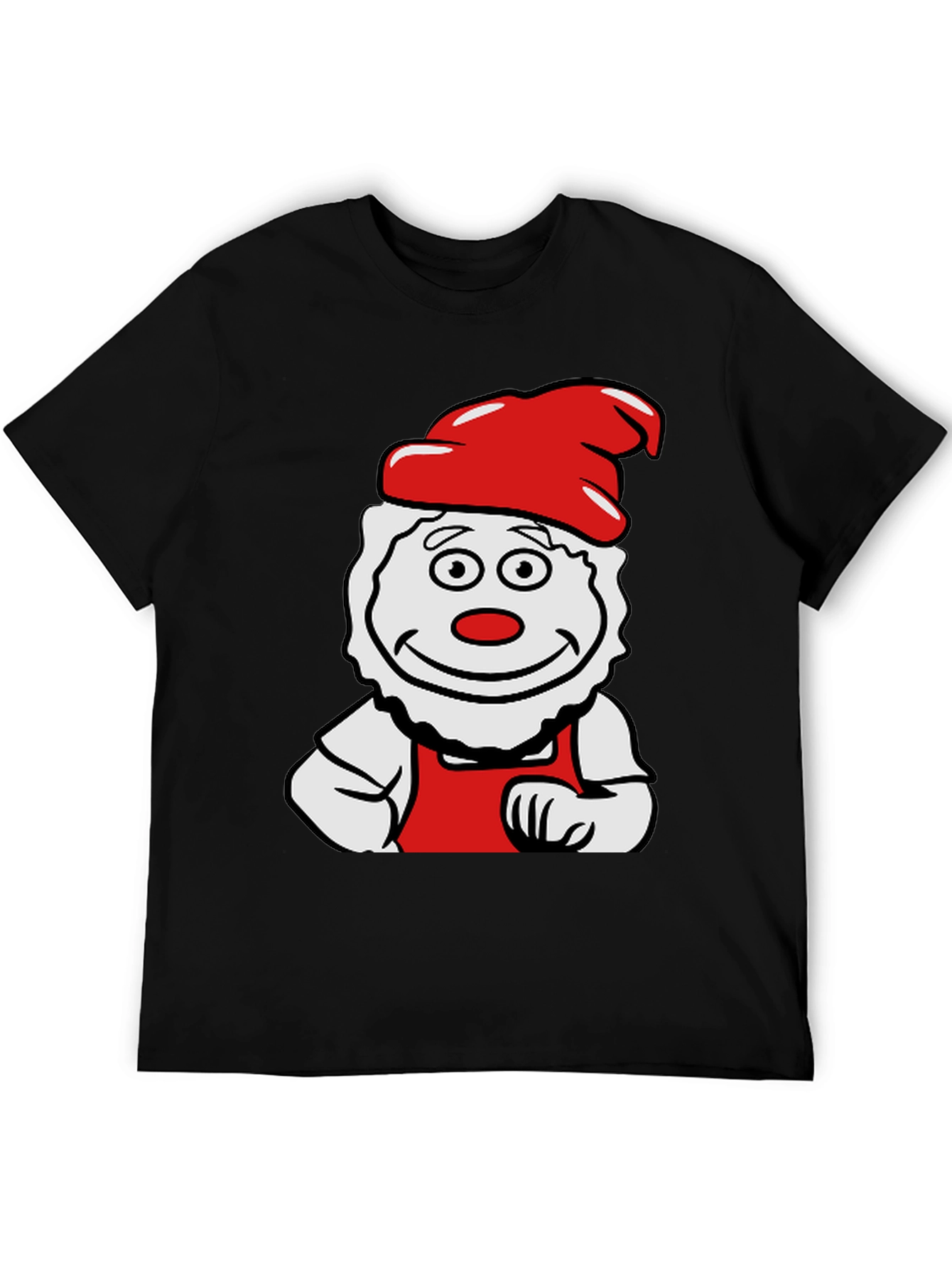 Black Funny Cook Cartoon Graphic T-Shirt view 5
