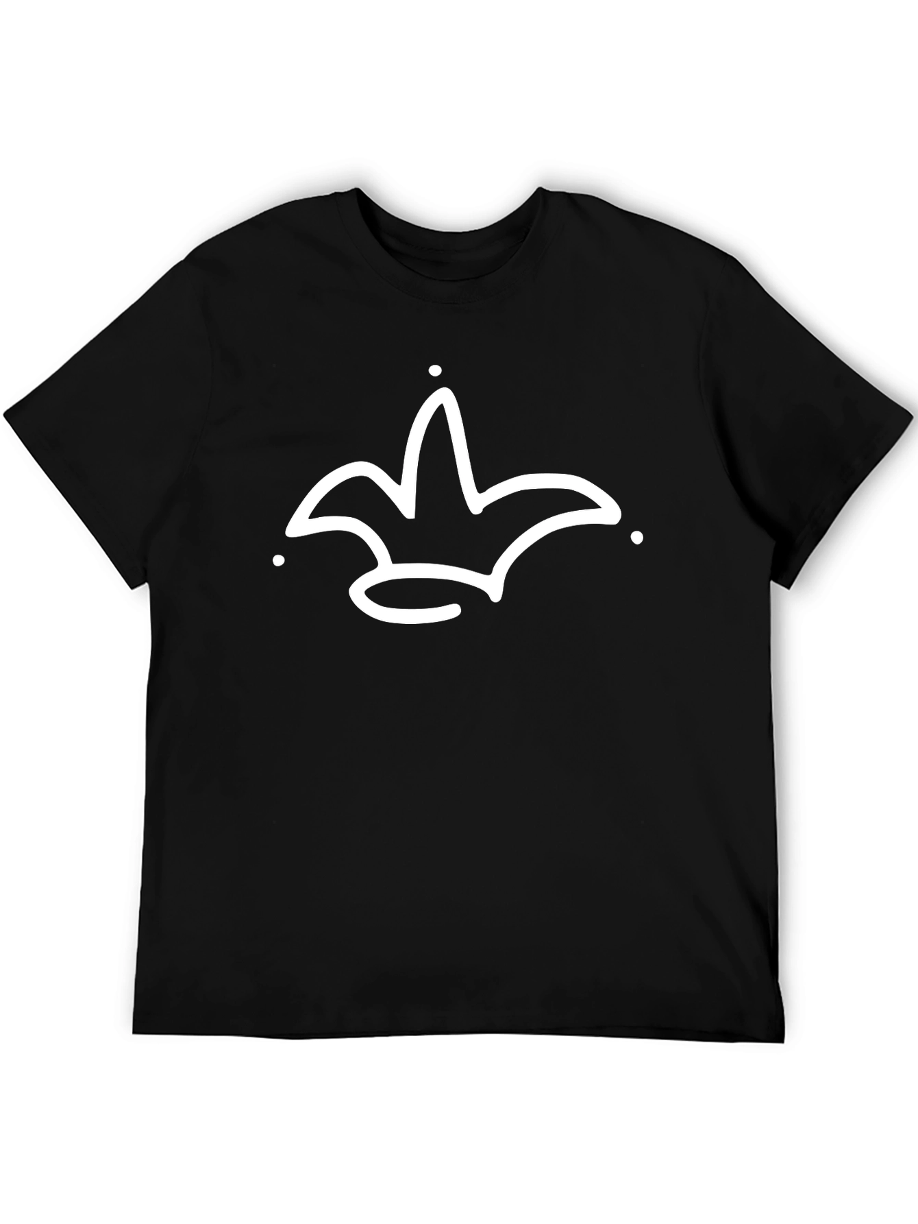Black Crown Graphic Tee - Stylish Black Cotton T-Shirt view 5