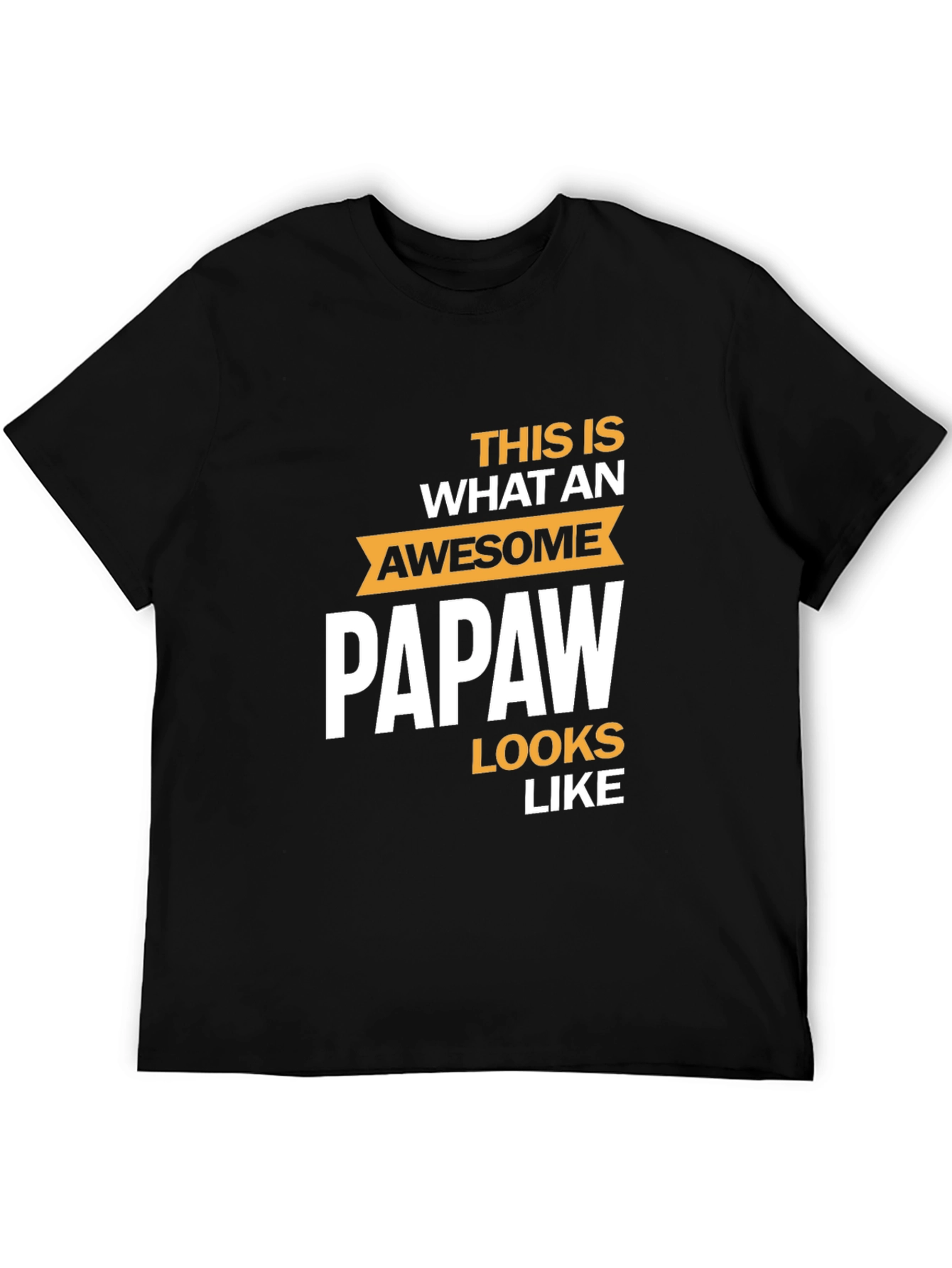 Black Awesome Papaw T-Shirt - Gift for Grandfathers view 5
