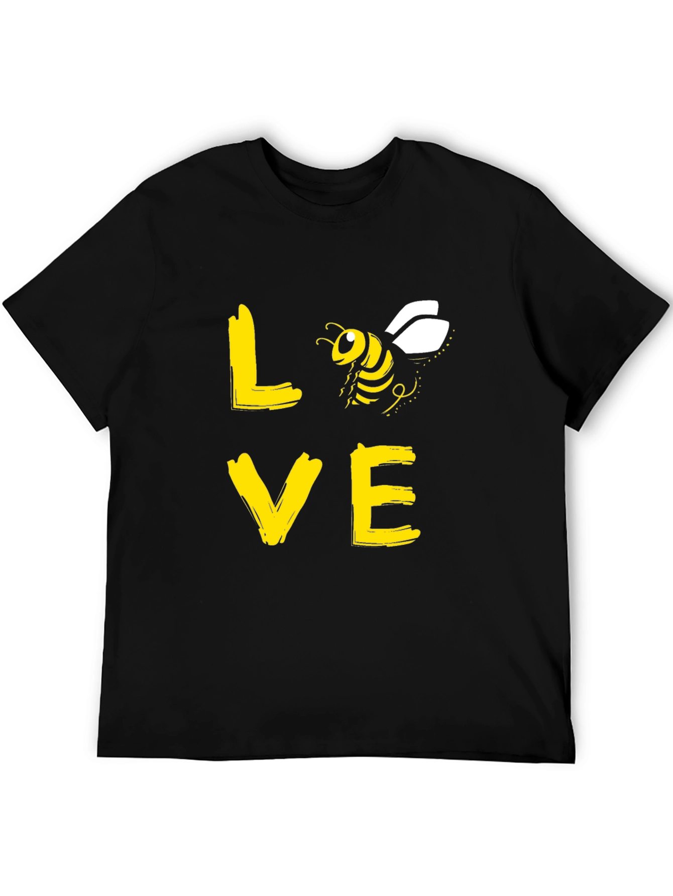 Black Love Bee Graphic T-Shirt - Black view 5