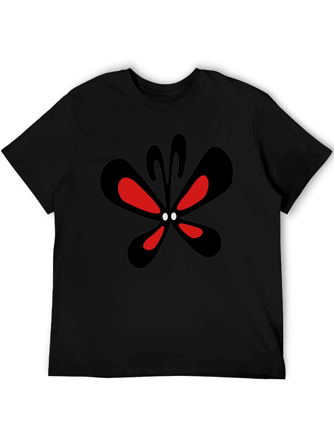 Black Graphic Butterfly T-Shirt - Modern Black Tee view 5
